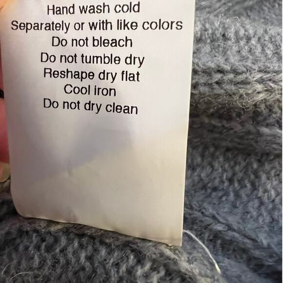 Daniele Blasi Men's Cable Knit Sweater in Gray Wool Blend 1/4 Zipper Size XXL - Picture 6 of 6